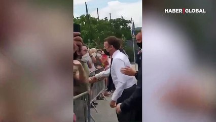 Fransa Cumhurbaşkanı Macron 'tokat'landı