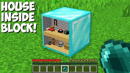 How to LIVE INSIDE a DIAMOND BLOCK in Minecraft - HOUSE INSIDE BLOCK !