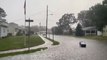 Torrential storm leaves roads flooded