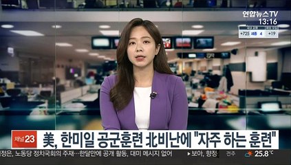 美, 한미일 공군훈련 北비난에 "자주 하는 훈련"