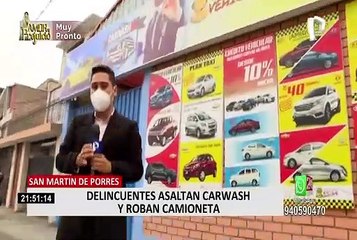Robo de camioneta en carwash: víctima no descarta seguimiento previo