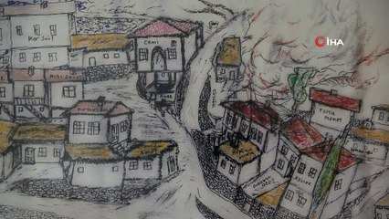 600 yılık köyündeki evleri sahiplerinin lakaplarıyla çizdi