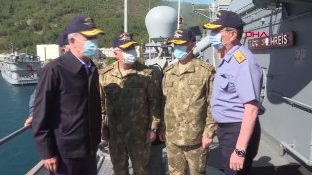 Son dakika haberleri | Bakan Akar, 'Denizkurdu 2021 Tatbikatı'nın Doğu Akdeniz'deki 'seçkin gözlemci günü' faaliyetlerini takip etti