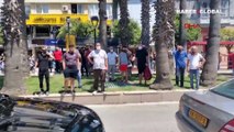 Antalya'da sürücülerin yol verme kavgası kamerada