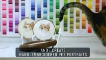 Embroidering Hyper-Realistic Pet Portraits