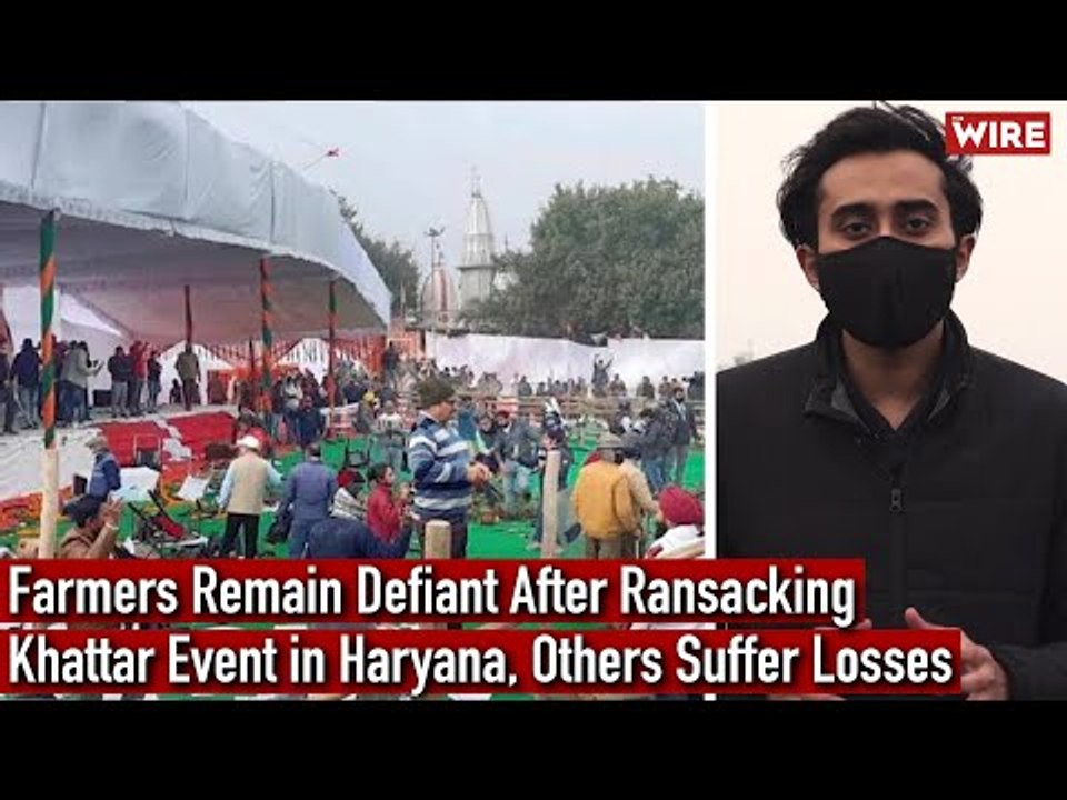 Farmers Remain Defiant After Ransacking Khattar Event in Haryana, Others Suffer Losses I Kaimla