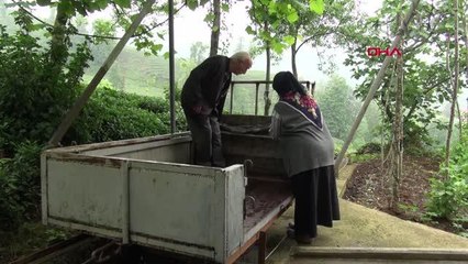 TEPEDEKİ EVİNE KOLAY ULAŞIM İÇİN VAGONLU RAYLI SİSTEM KURDU
