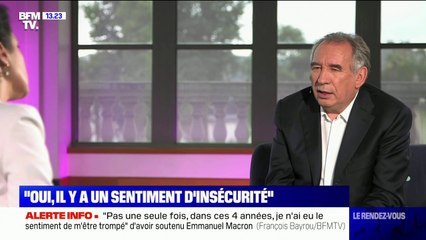 François Bayrou: Emmanuel Macron est "profondément préoccupé par l'organisation de l'État" sur l'insécurité
