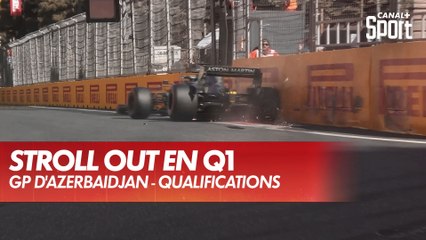 Stroll frappe le mur en Q1 - GP d'Azerbaïdjan