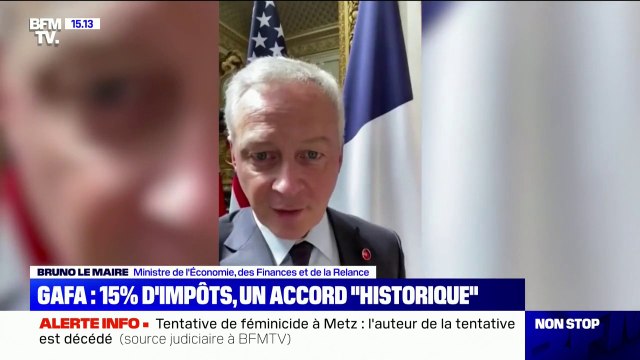 Impôt minimum mondial sur les sociétés: Bruno Le Maire parle d'un accord historique