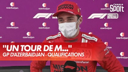 La réaction de Leclerc après sa pole à Bakou - GP d'Azerbaïdjan