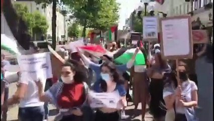 Göteborg'de İsrail'in Filistin'e yönelik saldırıları protesto edildi