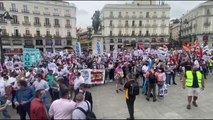 MADRİD- İspanya'da jandarma çalışanları sosyal haklarının genişletilmesi talebiyle meydanlara indi