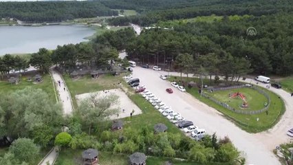 Drone - Kısıtlamasız ilk cumartesi gününde vatandaşlar parklara ve yeşil alanlara akın etti