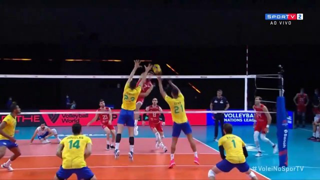 LIGA DAS NAÇÕES DE VÔLEI MASCULINO : 3 BRASIL X 1 SÉRVIA - 5/06/2021
