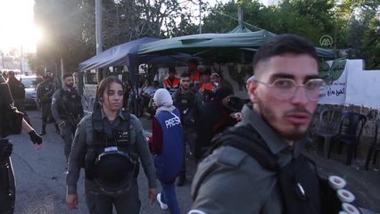 İsrail polisi, Şeyh Cerrah Mahallesi'ndeki Filistinlilere destek için yapılan eyleme müdahale etti