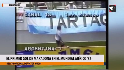 El primer gol de Maradona en el Mundial México ‘86