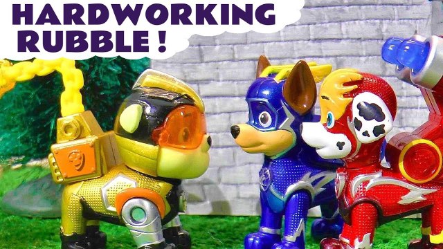 Paw Patrol Mighty Pups Charged Up Rubble is Hardworking with the Funlings and Thomas and Friends in these Full Episode English Toy Stop Motion Videos for Kids from Kid Friendly Family Channel Toy Trains 4U
