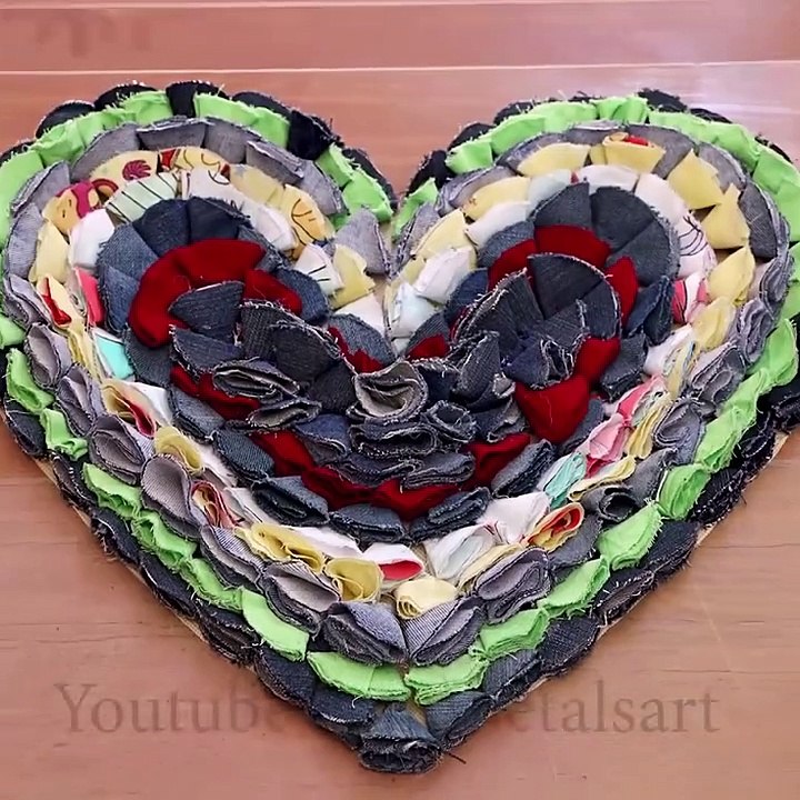 13 Diy, How To Make Door Mat From Old Clothes ! Best Out Of Waste