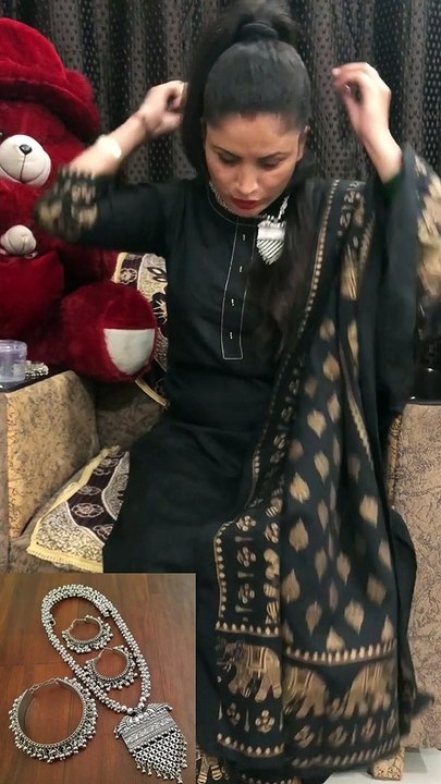 Women Clothes and New Fashion on Meesho || Jewellery Set || Punjabi Black Kurti