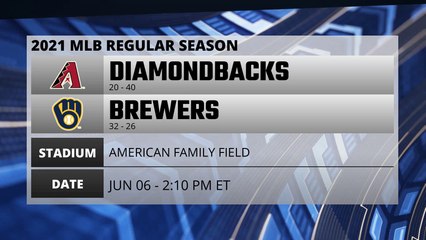 Diamondbacks @ Brewers Game Preview for JUN 06 -  2:10 PM ET