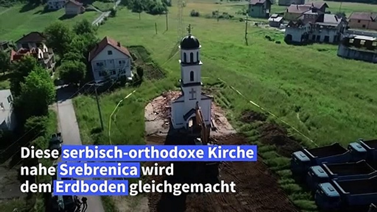 Umstrittene serbisch-orthodoxe kirche nahe srebrenica abgerissen