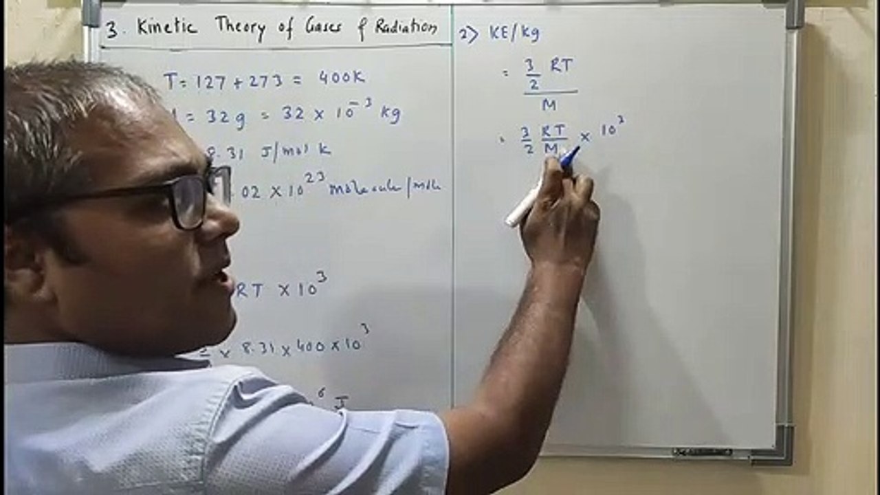 Kinetic Theory of Gases&Radiation I Part2 I Solution of Textual Numericals I Maharashtra State Board