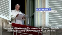 Pope expresses 'pain' over bodies found at Canadian indigenous school run by Catholic Church