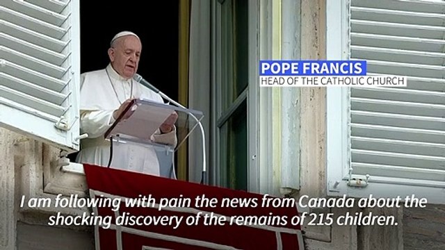 Pope expresses 'pain' over bodies found at Canadian indigenous school run by Catholic Church