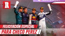 Sebastian Vettel: “Felicidades o feliz navidad a Checo”