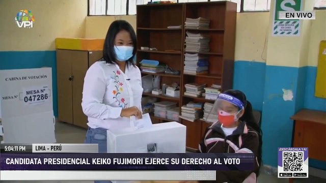 #Perú | Candidata presidencial Keiko Fujimori ejerce su derecho al voto