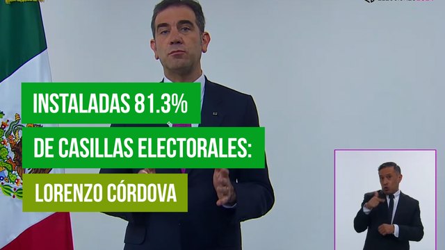 Instaladas 81.3% de casillas electorales: Lorenzo Córdova