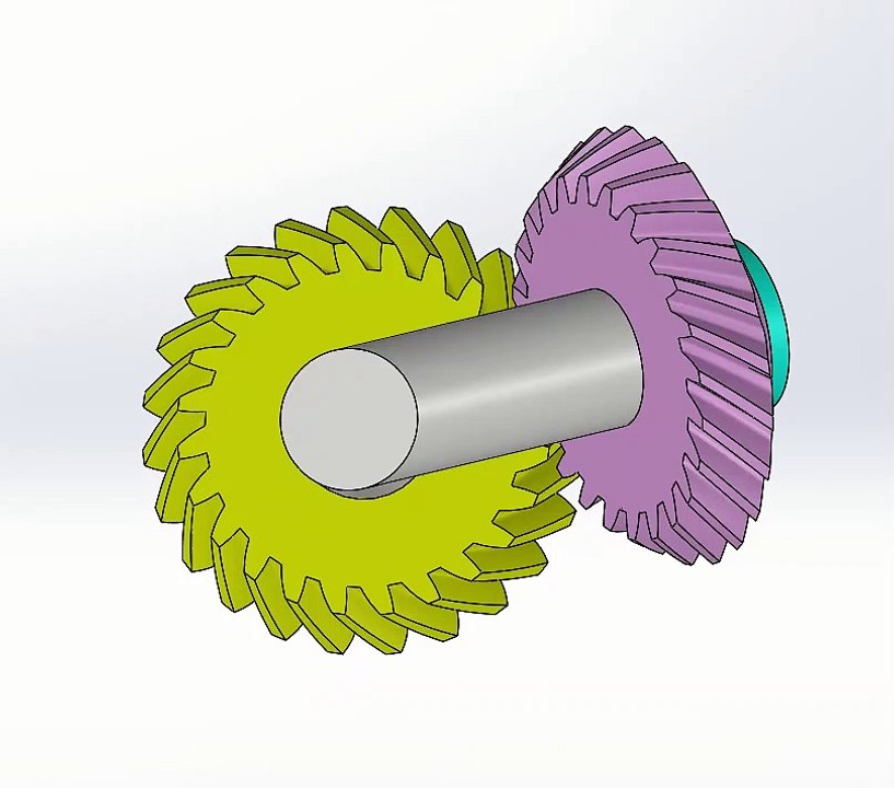 Spiral bevel  gear set-t24m1deg60-2 gears
