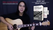 Body Say - Demi Lovato Guitar Tutorial Lesson Chords   Acoustic Cover