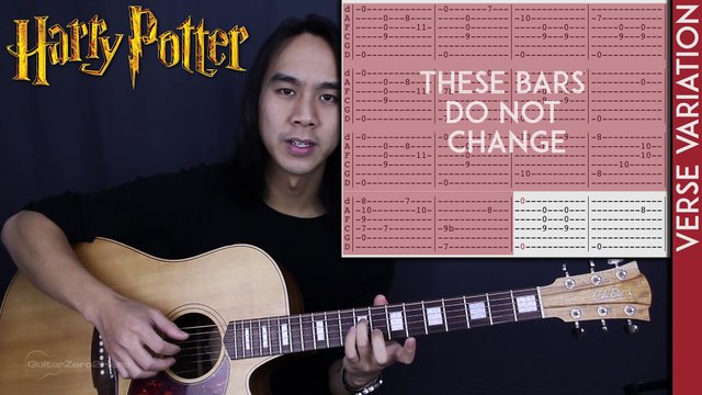 Harry Potter Theme Fingerstyle - Eddie Van Der Meer Guitar Tutorial Lesson + Acoustic Cover