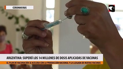 Download Video: Argentina superó los 14 millones de dosis aplicadas de vacunas contra el coronavirus