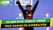 'Checo' Pérez habló tras ganarle el Gran Premio de Azerbaiyán a Lewis Hamilton