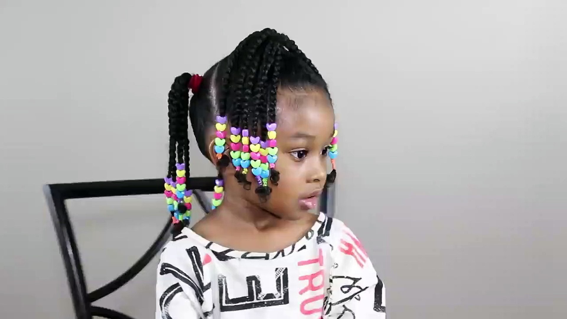 Kids braids with beads  Cute hairstyles for kids, Kids braids