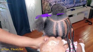 Kids half up half down _ Stitch braids