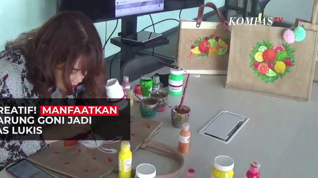 Kreatif! Manfaatkan Karung Goni jadi Tas Lukis