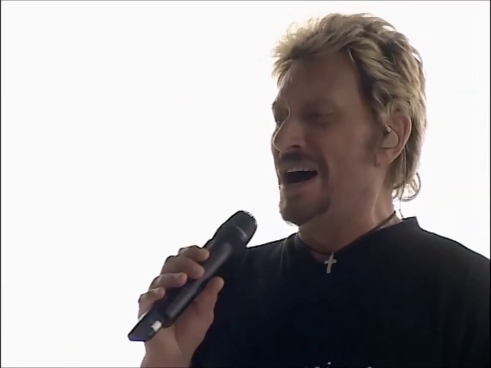 Johnny Hallyday -Première  répétition sur le " Le cœur en deux " 2003