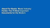 About For Books  Music Industry Forms: The 75 Most Important Documents for the Modern Musician