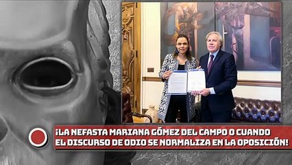 ¡La nefasta Mariana Gómez del Campo o cuando el discurso de odio se normaliza en la oposición!