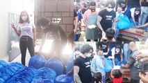 Sunny Leone And Husband Daniel Weber Distribute Food To The Poor