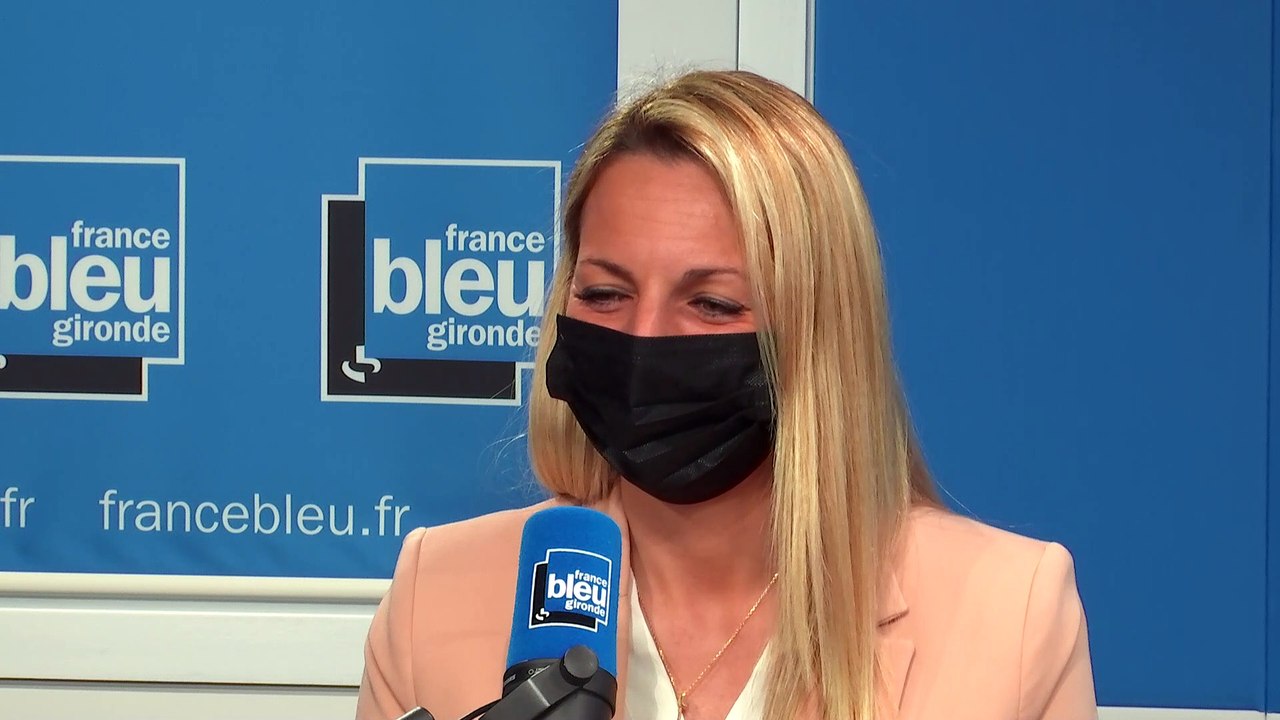 Edwige Diaz, tête de liste du Rassemblement national pour les élections régionales en Nouvelle-Aquitaine