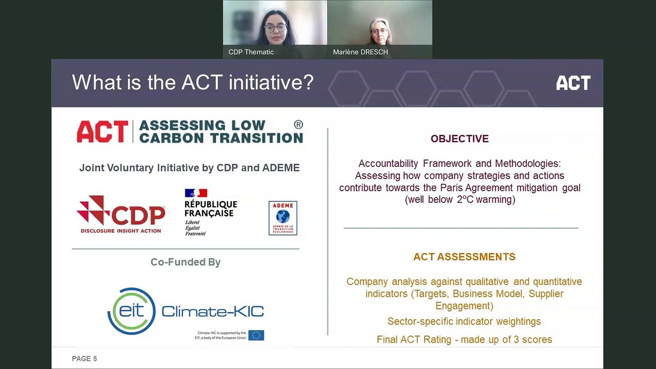 ACT – Assessing low-Carbon Transition: launch o...