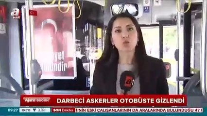 Darbeci hainler otobüste koltuklara oturmadan gizlenmiş