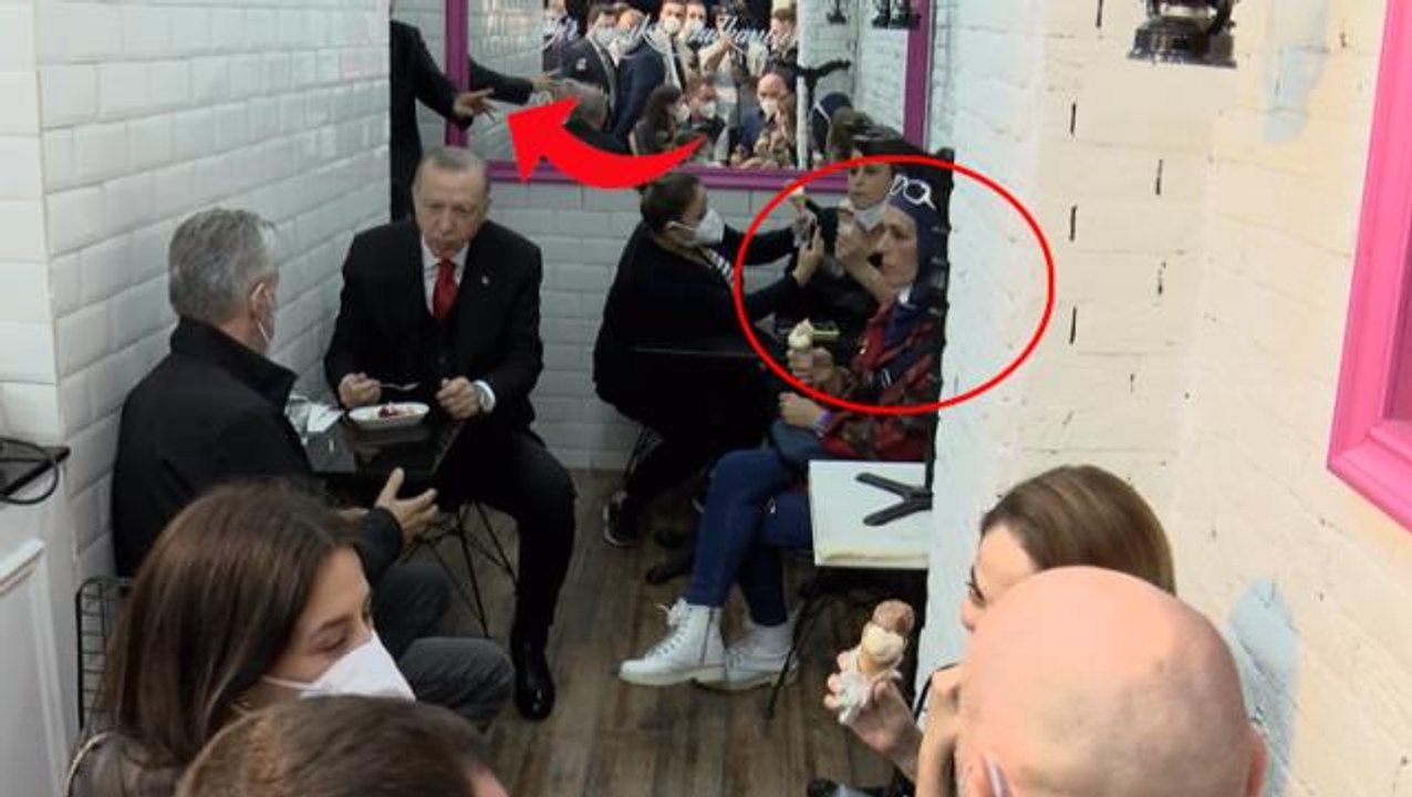 Yakın koruma, Cumhurbaşkanı Erdoğan'ın karşısında bacak bacak üstüne atan kadını böyle uyardı