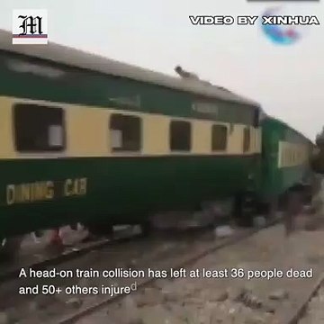 Death toll from train collision in S. Pakistan rises to 36, over 50 injured
