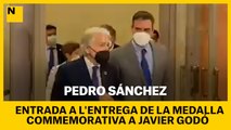 L'entrada de Pedro Sánchez a l'entrega de la medalla commemorativa a Javier Godó